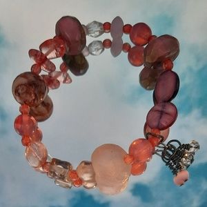 Pink gem like bracelet